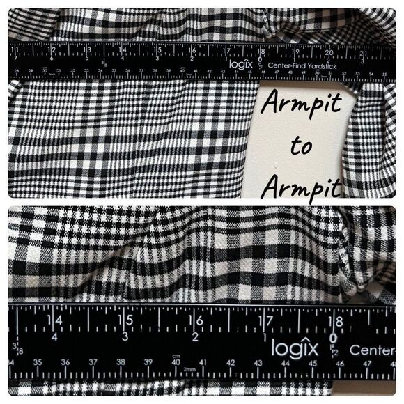 Maison d' Amelie Gingham Plaid One Button Pocket Blazer Size Medium - Picture 13 of 16